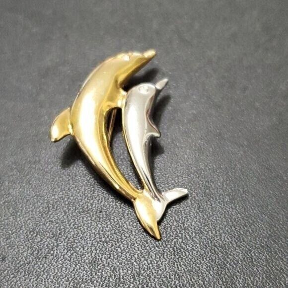AAI vintage multi tone dolphin brooch - Picture 4 of 8